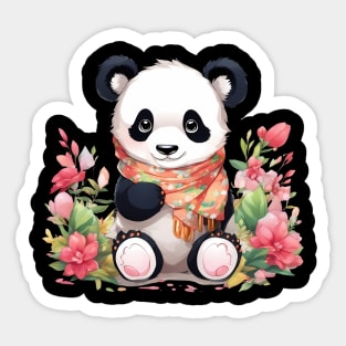 Adorable Cuddly Baby Panda Sticker